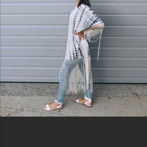 Oversized Tye-dye Fringe Top or Swimsuit Cover-up